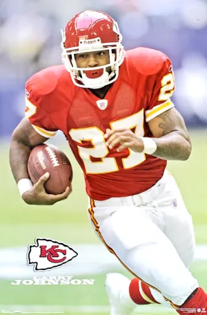 Larry Johnson "Red Rocket" Kansas City Chiefs NFL Action Poster - Costacos 2007