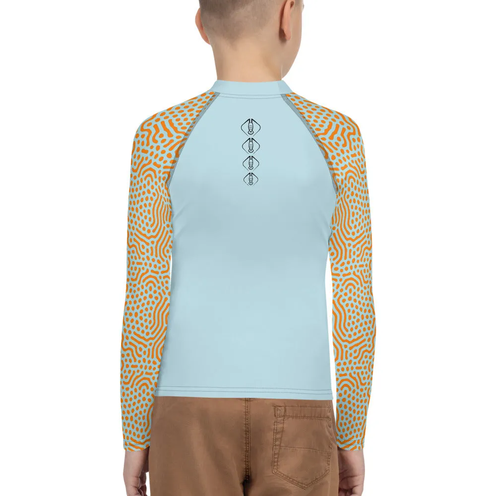 Lobster League Youth Diver's Guard (Light Blue/Orange)