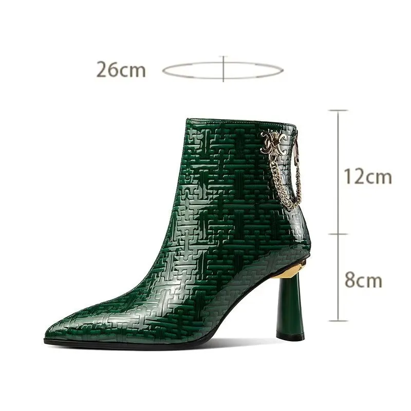 LuxeLeather Exotic Chic High Heeled Boots