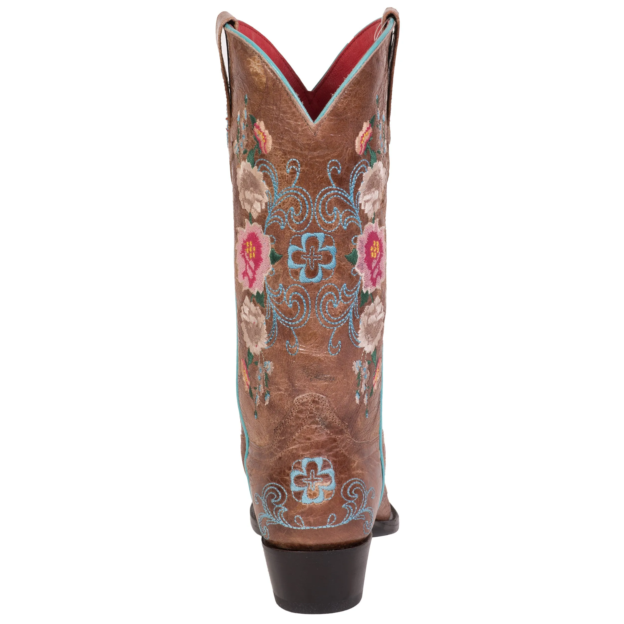 Macie Bean Womens Rose Garden Honey Bunch Leather Cowboy Boots