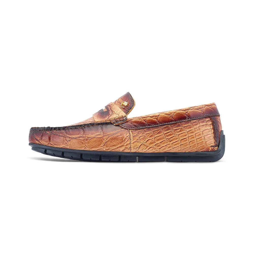 Mauri 3517/1 Dune / Gold Alligator Sprinter Driving Loafers