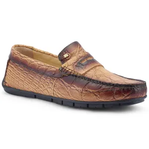 Mauri 3517/1 Dune / Gold Alligator Sprinter Driving Loafers