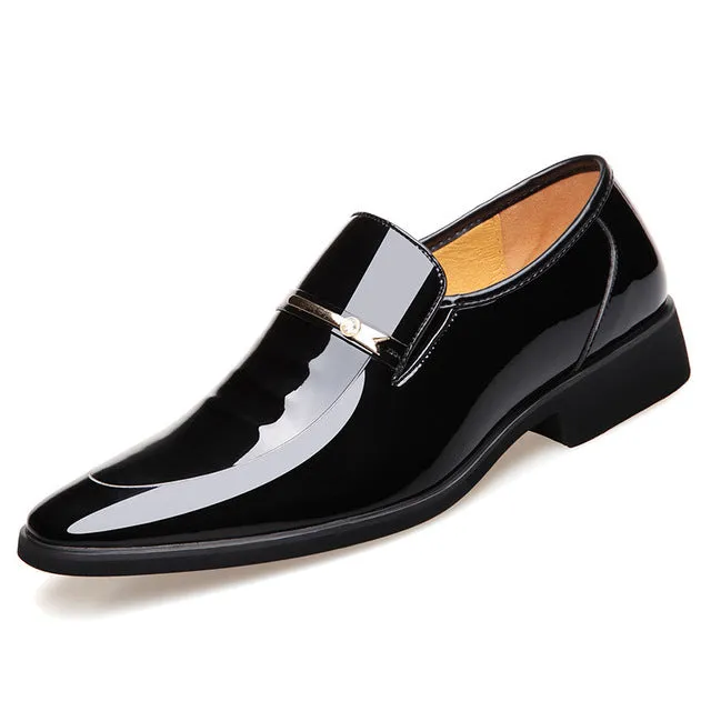 Men Luxury Brand Genuine Leather Formal Flats Shoes