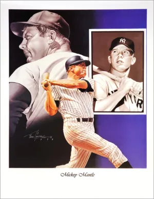 Mickey Mantle "Legend" New York Yankees Premium Art Poster Print by Tim Cortes