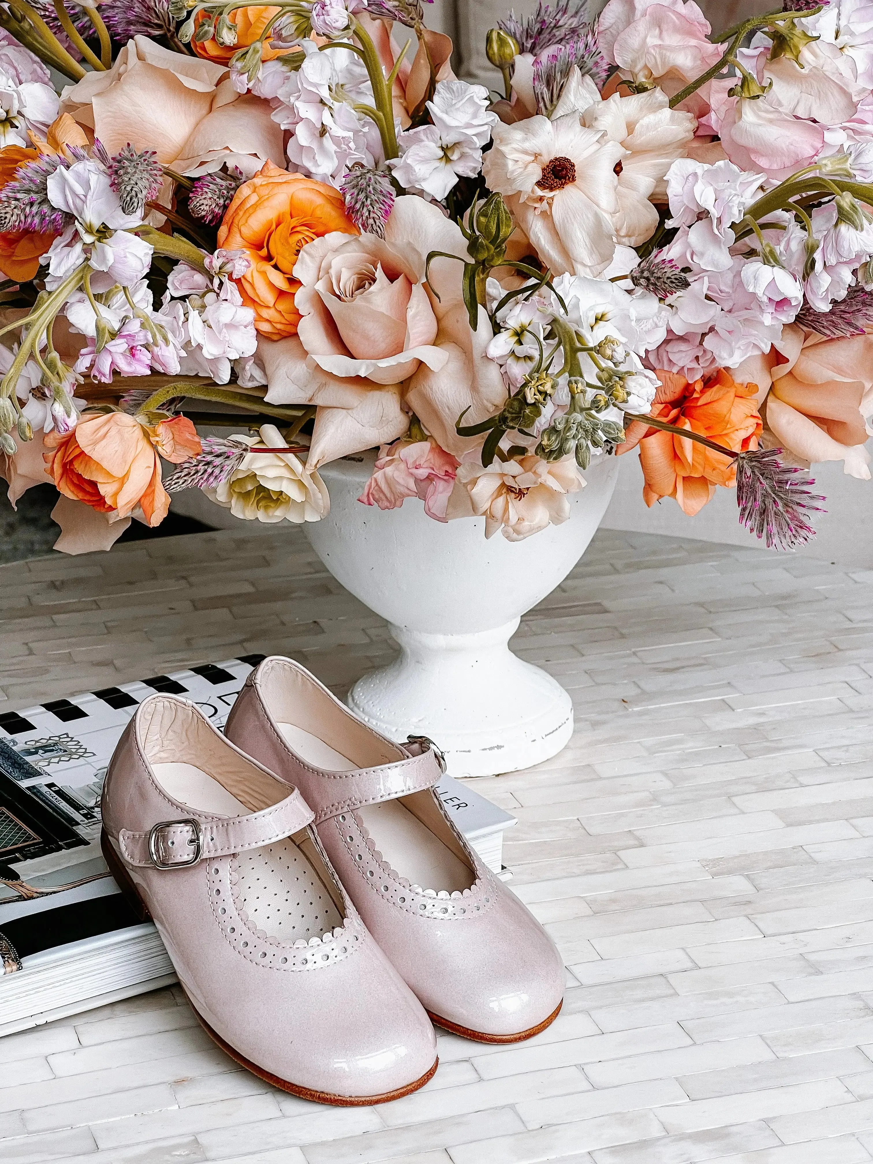 Natalie- Light Pink Patent Leather Mary Jane Shoes