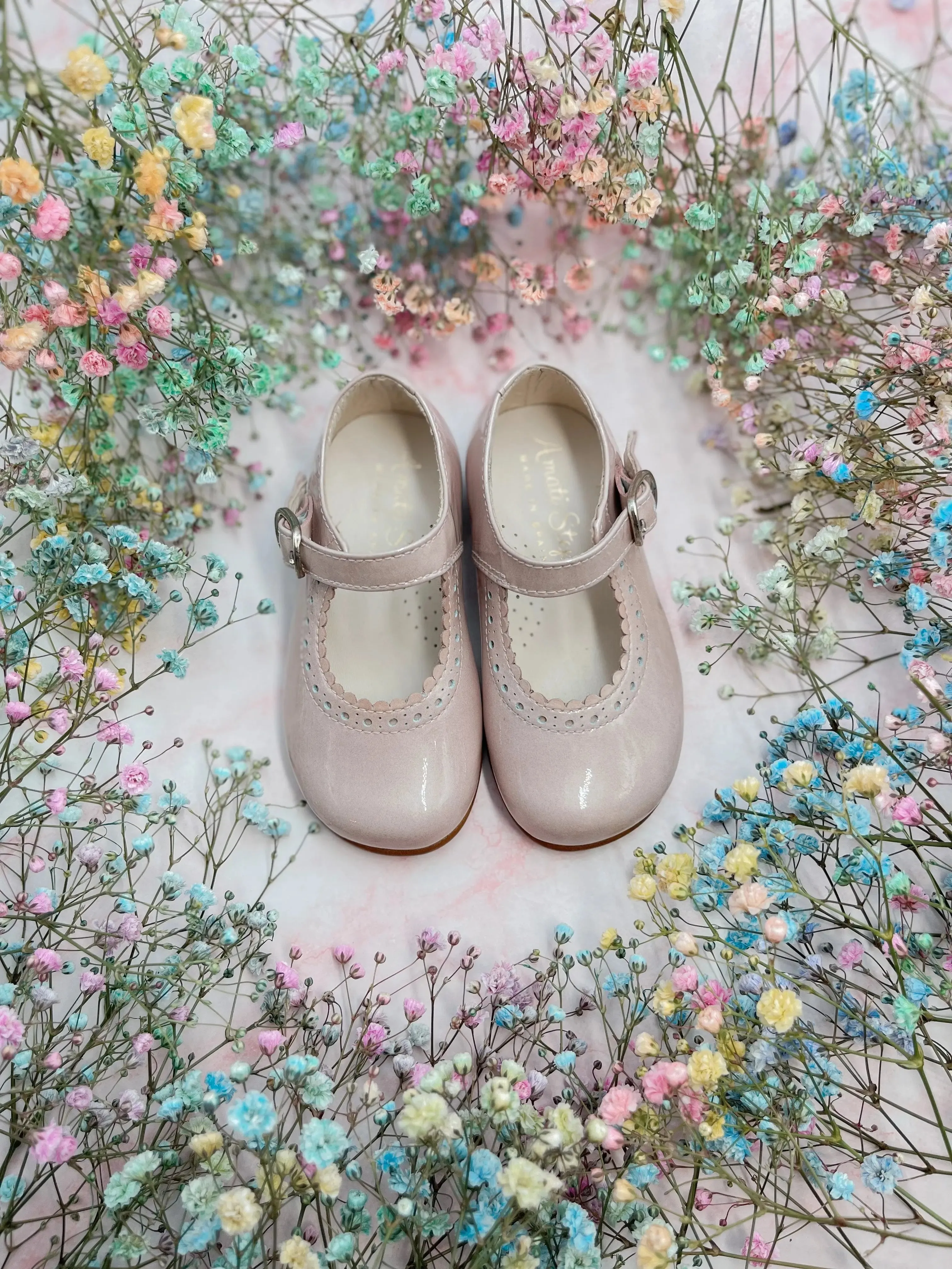 Natalie- Light Pink Patent Leather Mary Jane Shoes