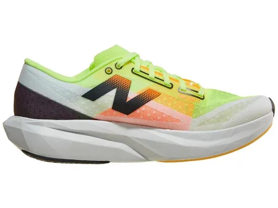 New Balance | FuelCell Rebel v4 | Men's | White/Bleached Lime Glo/Hot Mango