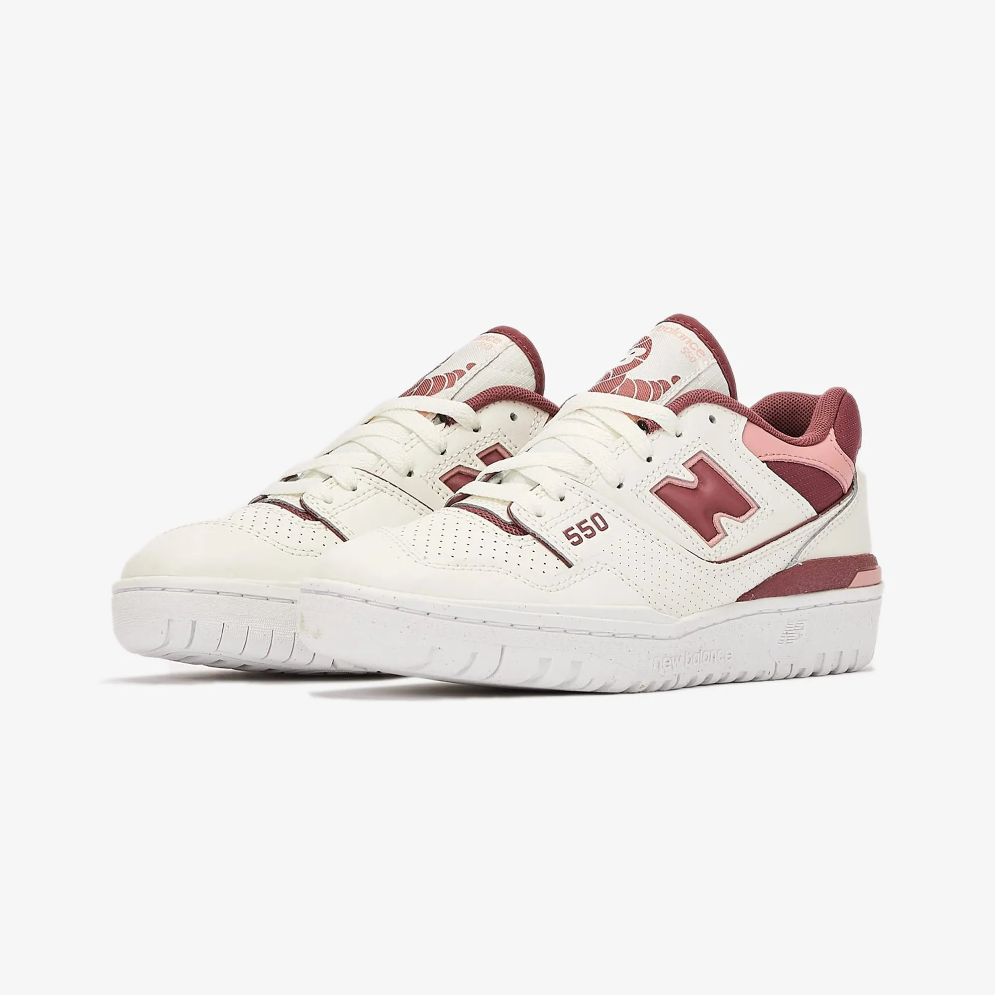 New Balance | WMN'S BB550 { SEA SALT/BURGUNDY