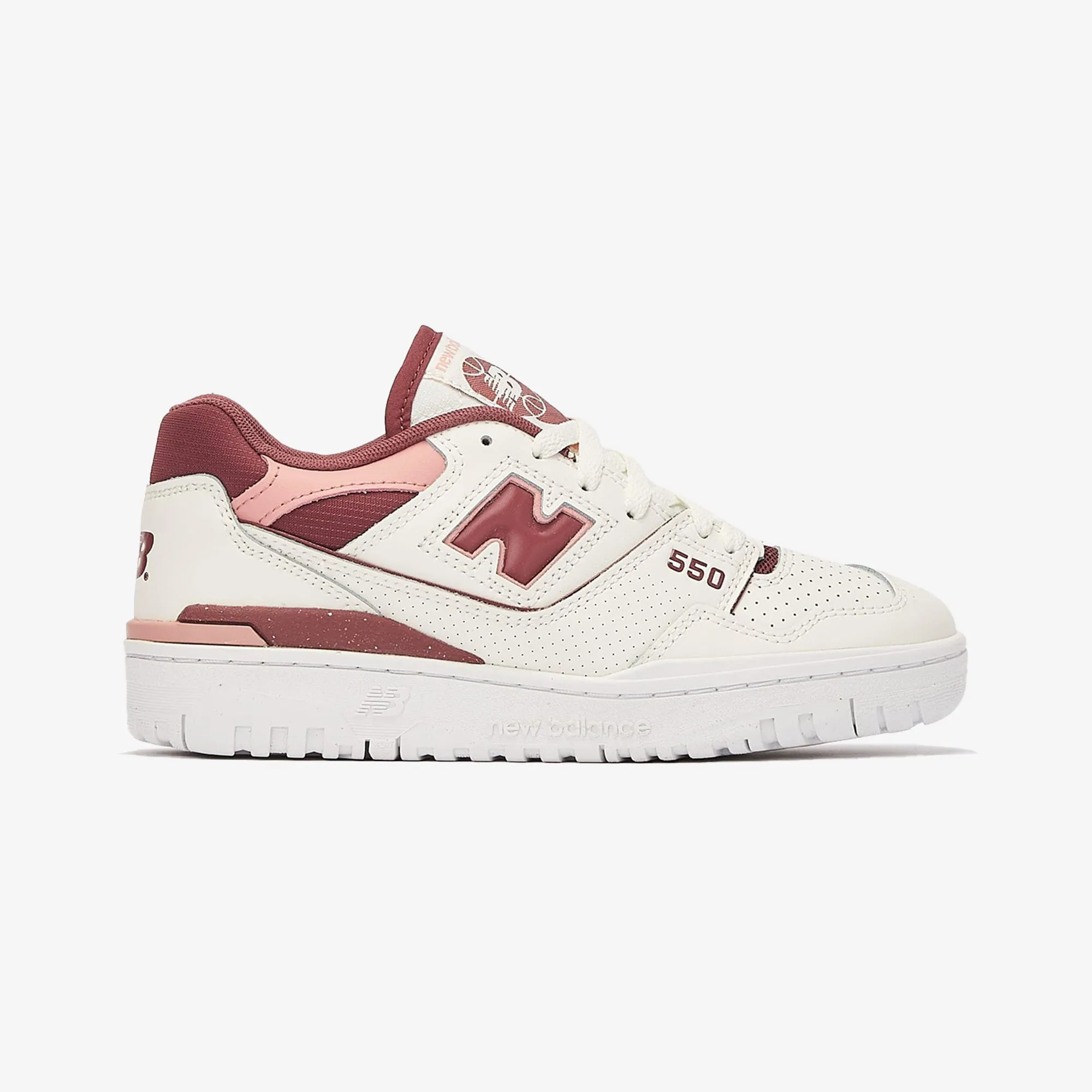 New Balance | WMN'S BB550 { SEA SALT/BURGUNDY