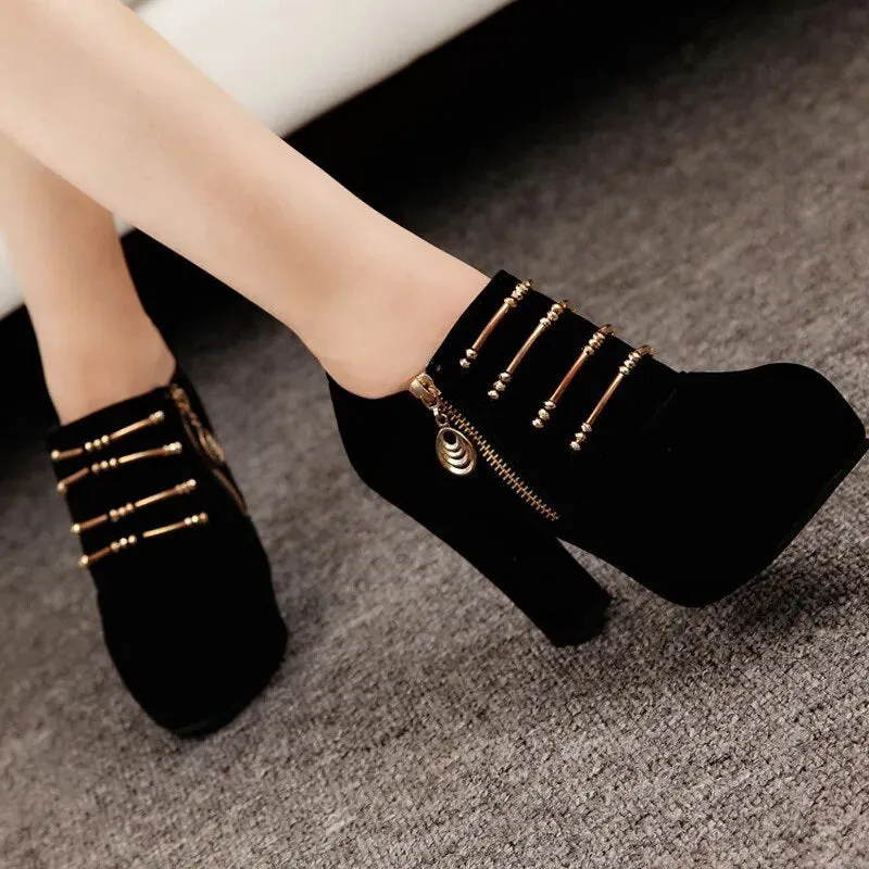 New Women Pumps Shoes High Heel Ankle Boots Winter Desing