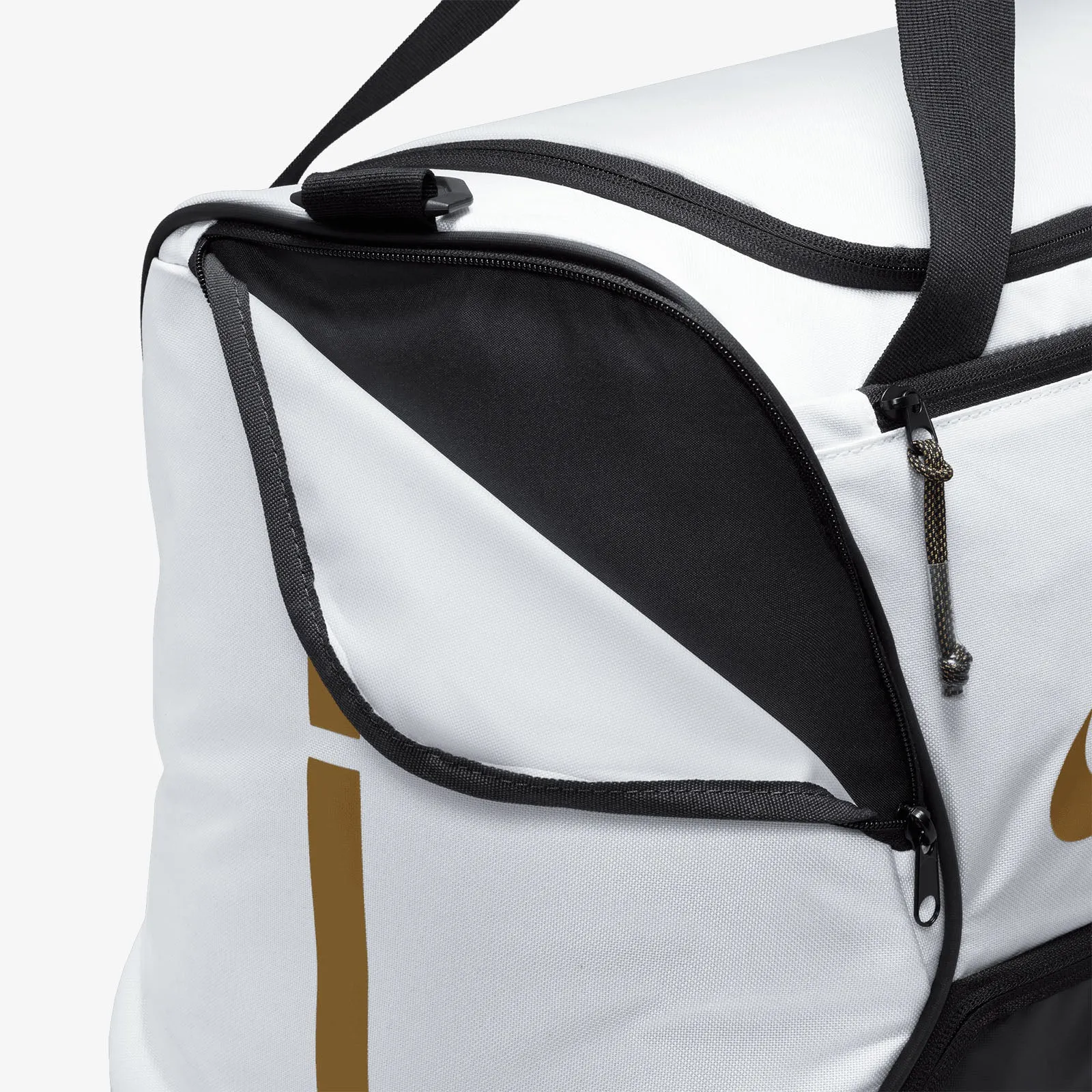 Nike Hoops Elite 57L Basketball Duffle - White/Black/Metallic Gold