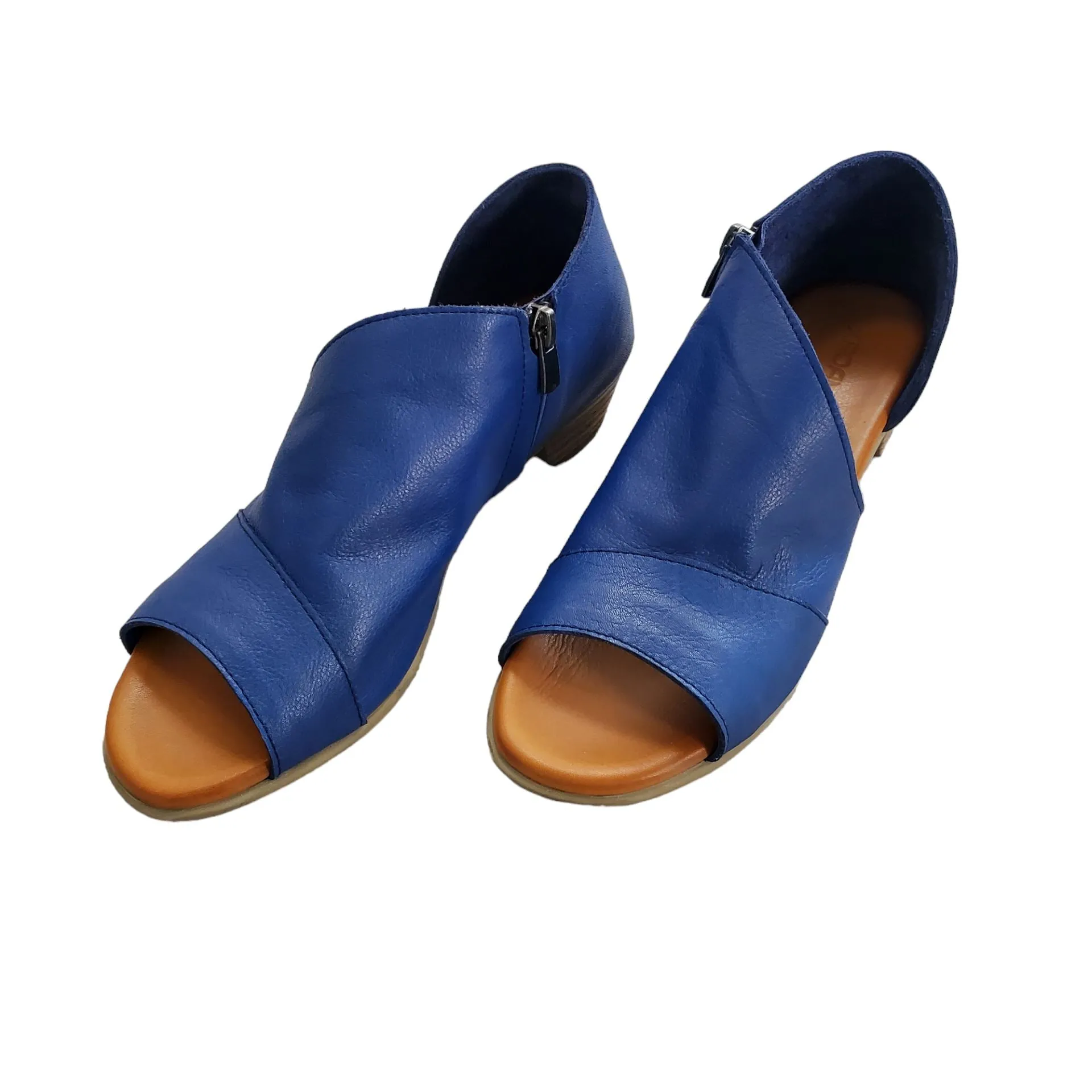 OPEN TOE SIDE DESIGN BLUE SANDAL