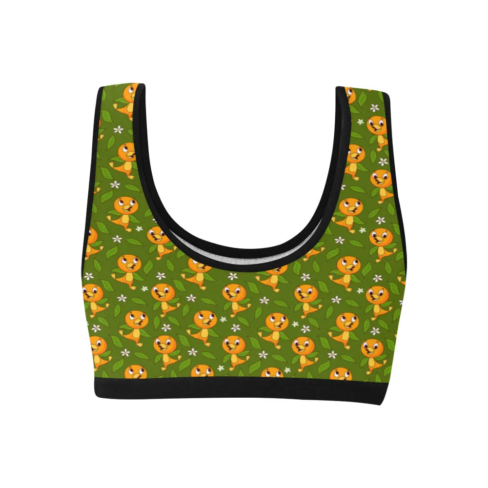 Orange Bird Women's Athletic Sports Bra