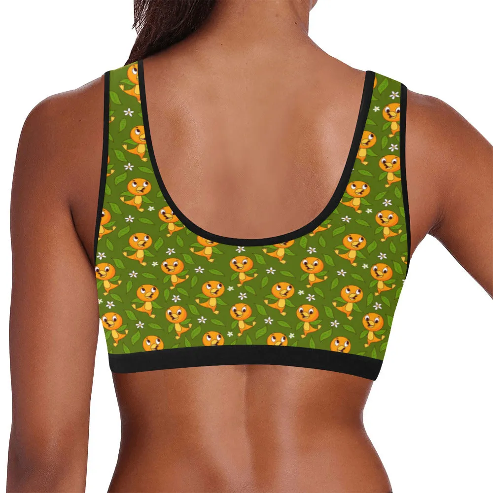 Orange Bird Women's Athletic Sports Bra