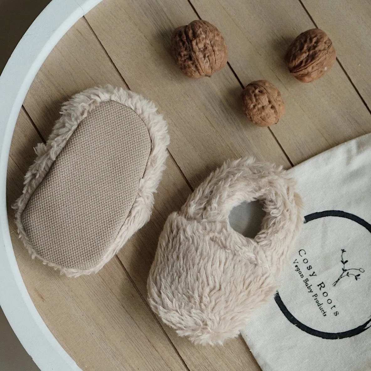 Organic Teddy Shoes - Cream