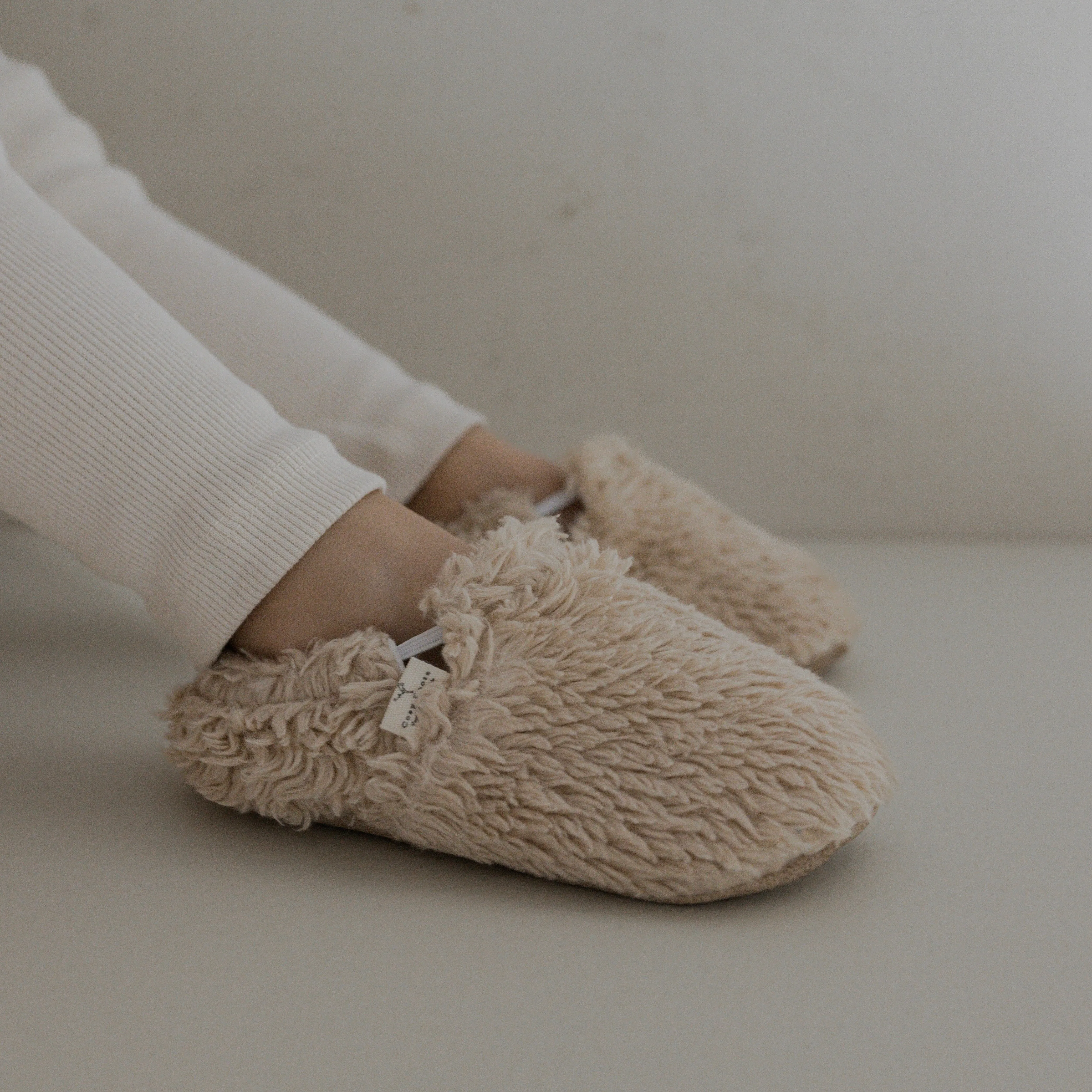 Organic Teddy Shoes - Cream