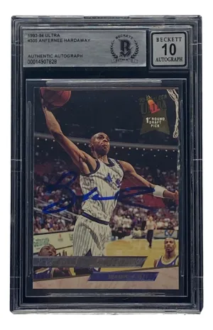 Penny Hardaway Signed Slabbed Orlando Magic 1993-94 Ultra #305 BAS Grade 10