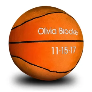 Personalized Basic Plush Basketball with Name and Birth Date