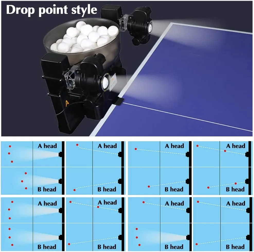 Ping Pong Robot Machine with 36 Different Spin Balls for Training