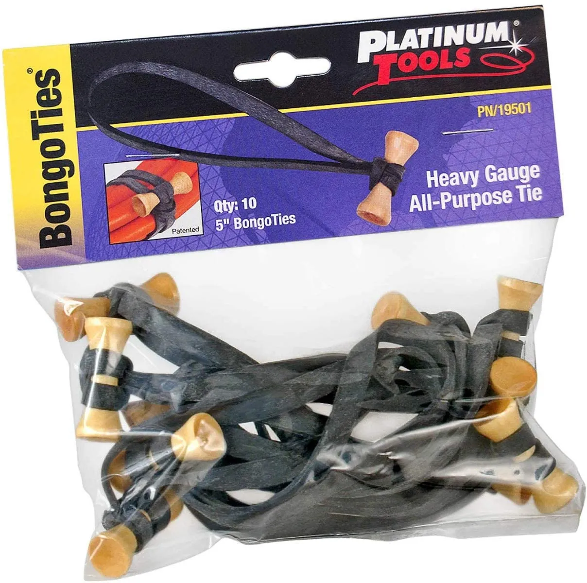 Platinum Tools BongoTies 19501 10/Bag.