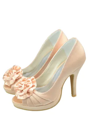 Pretty Elegant High-Heel Peep Toe Wedding Shoes S92