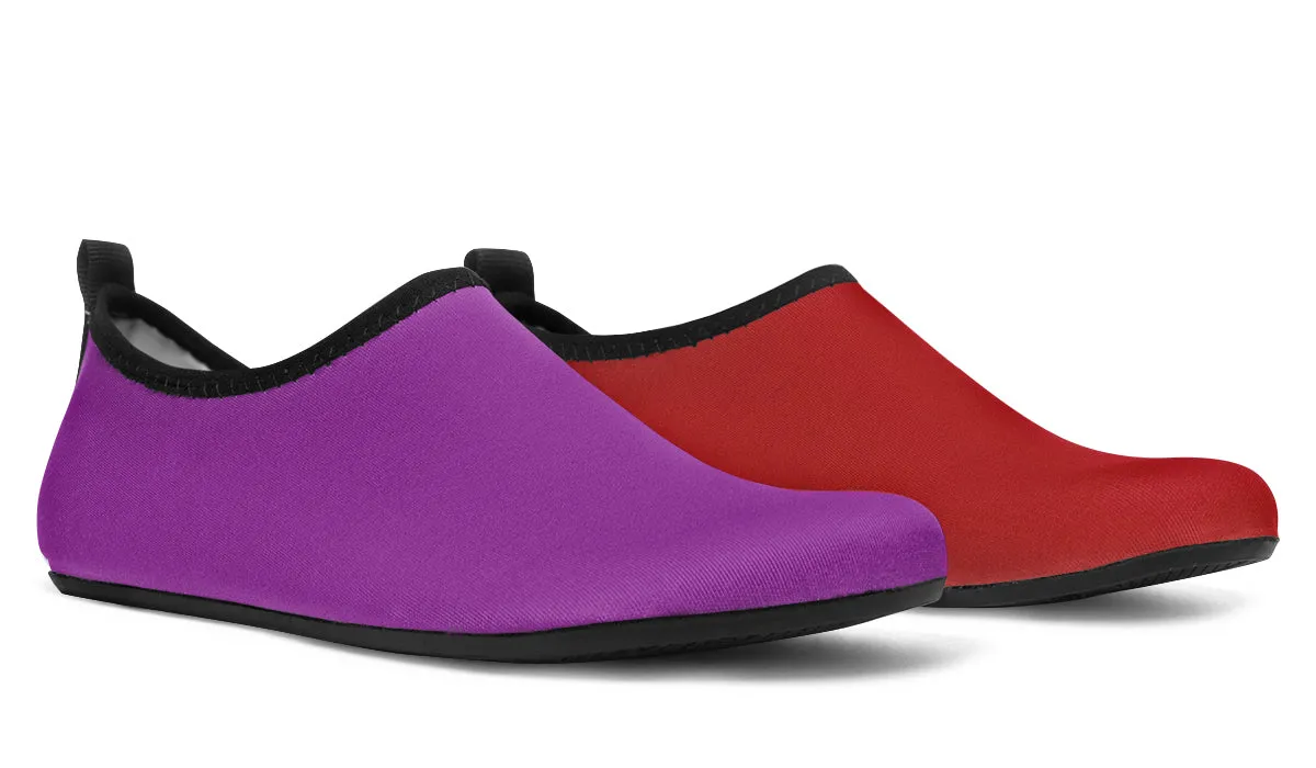 Purple And Red Mismatch Water Shoes