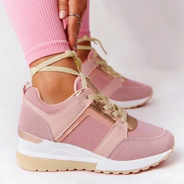 "Emani" Wedge Sneakers