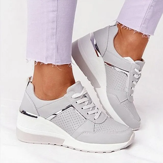 "Emani" Wedge Sneakers