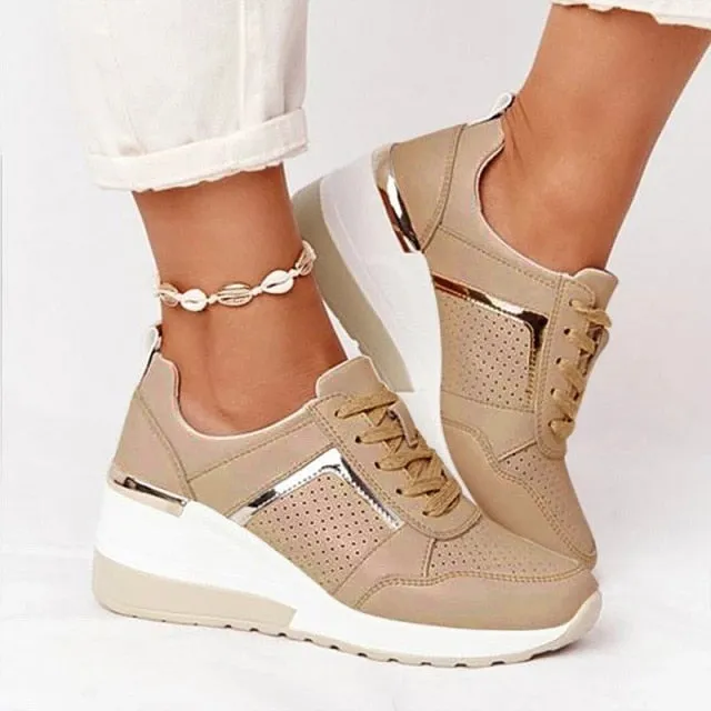 "Emani" Wedge Sneakers