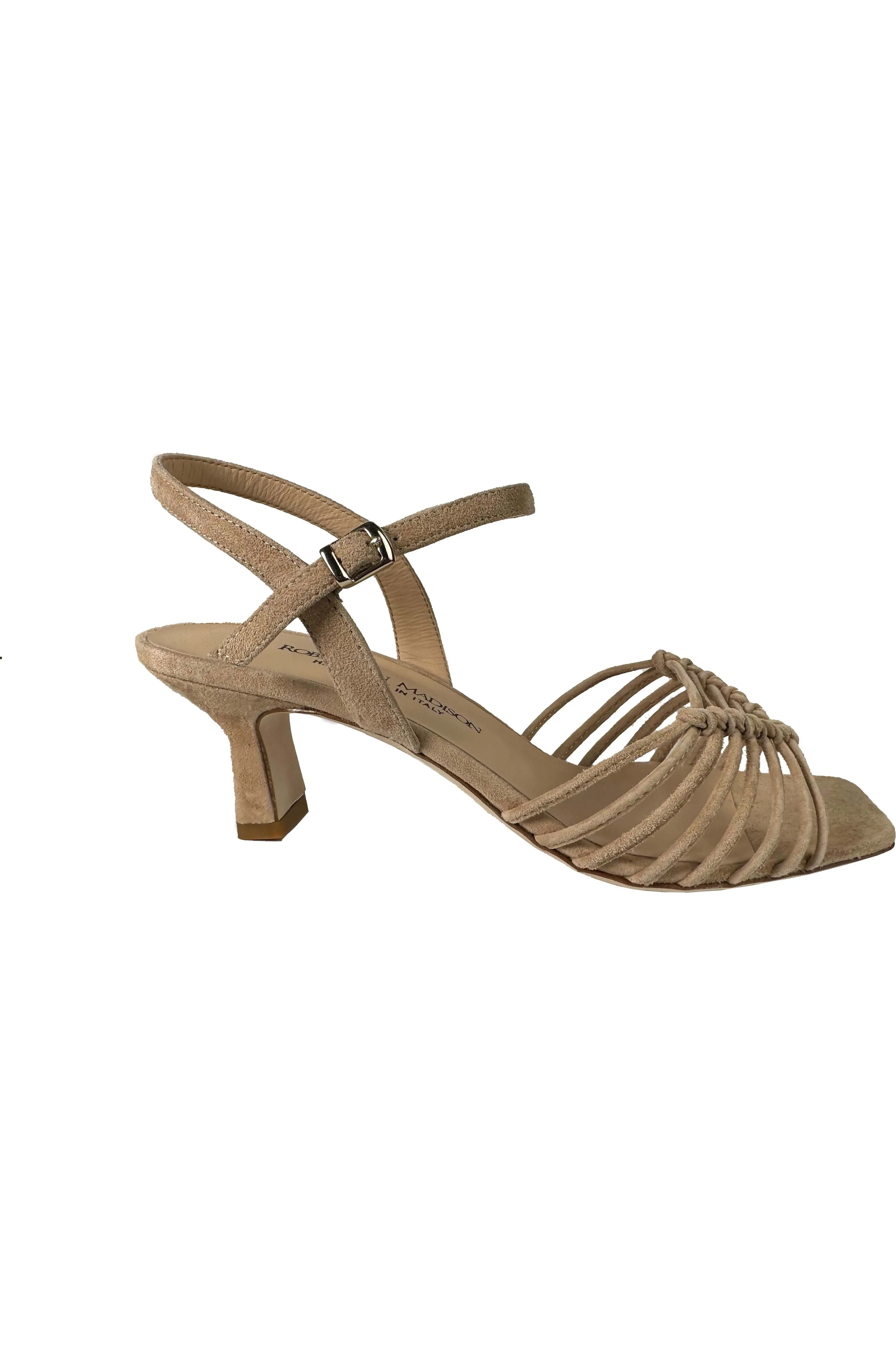 Robertson Madison Rosa 38876 Strappy Camosico Suede Sandals | Sabbia