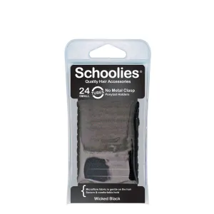 Schoolies Tubes Ponytail Holders 24pc - Wicked Black