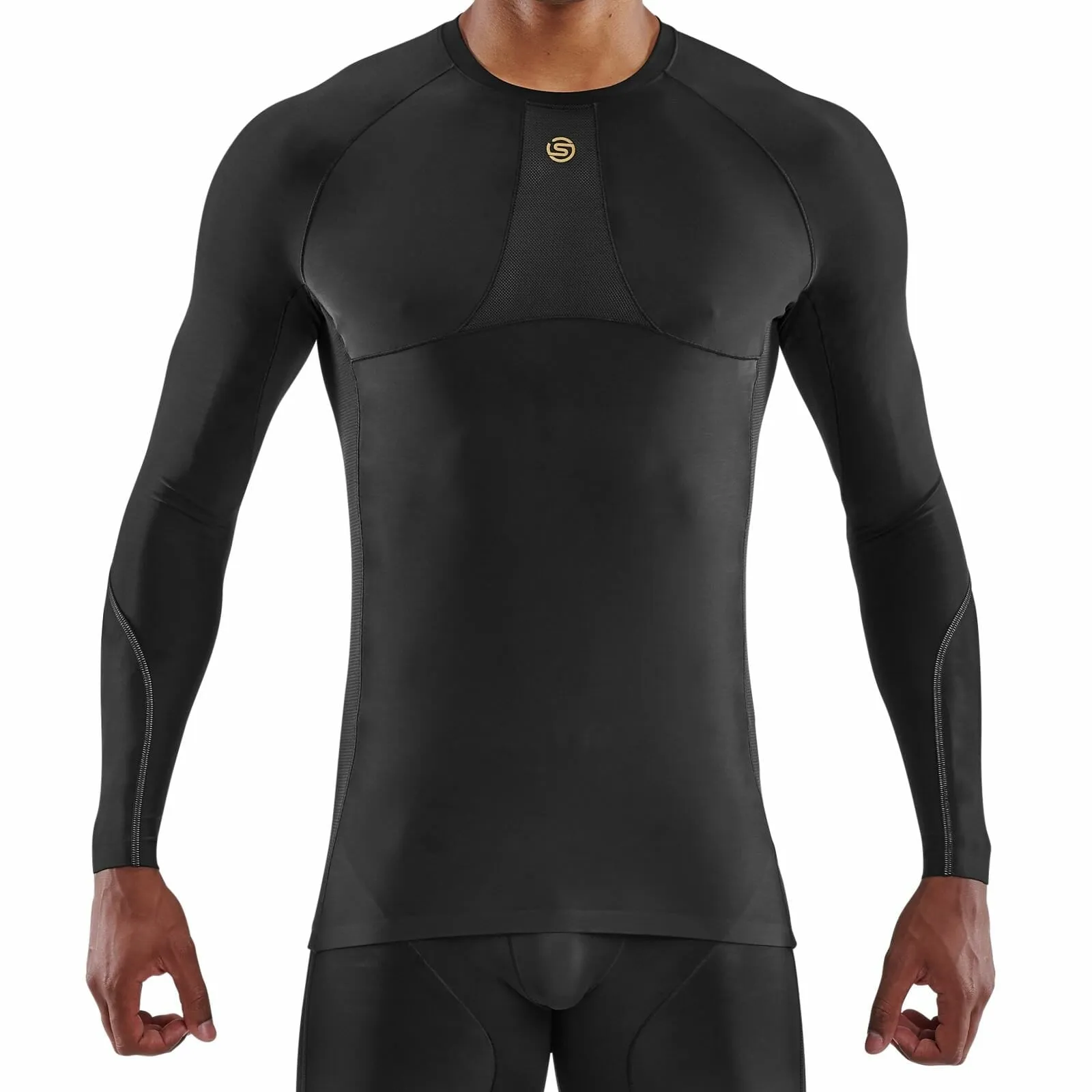 Skins Series-5 Mens Long Sleeve Top - Black