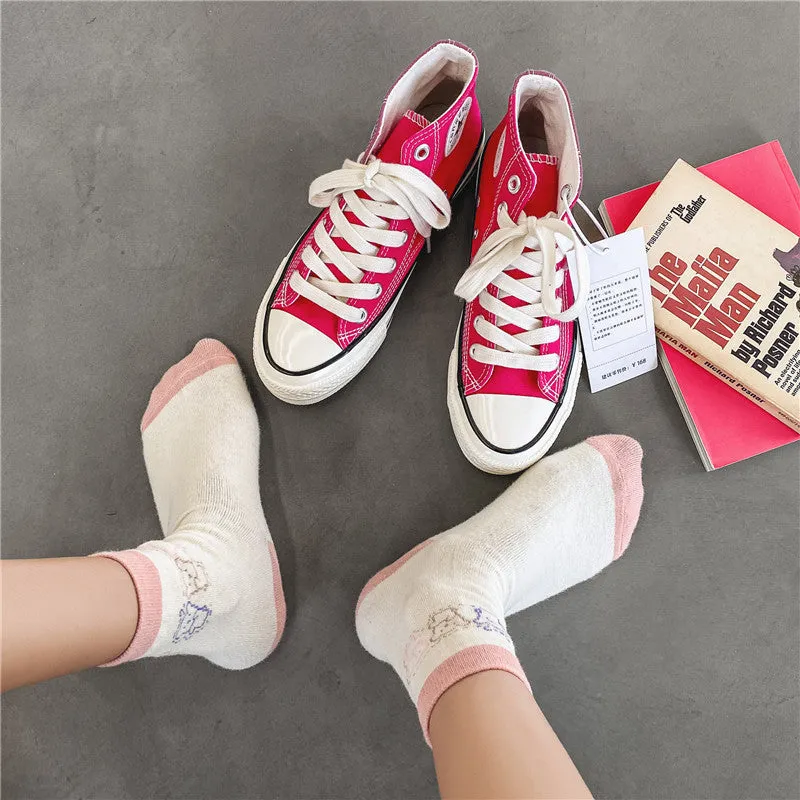 Slouchy Attractive Unique Women's Korean Versatile Canvas Shoes