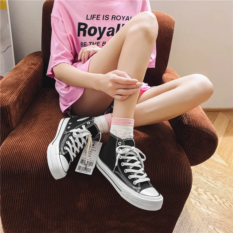 Slouchy Attractive Unique Women's Korean Versatile Canvas Shoes