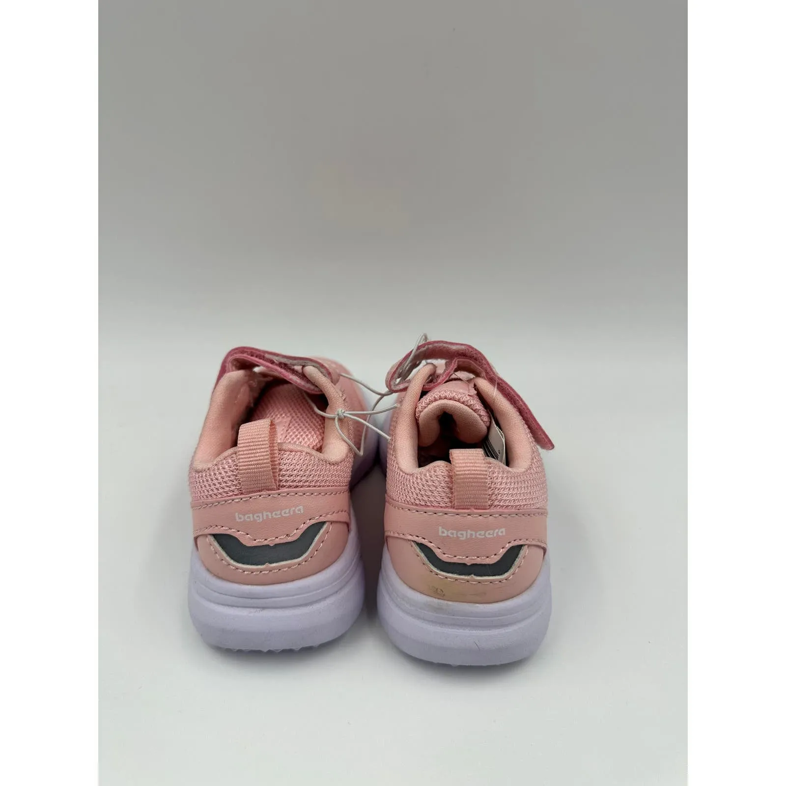 Small Kid Size 7, Pink Sneaker with Straps and White Sole