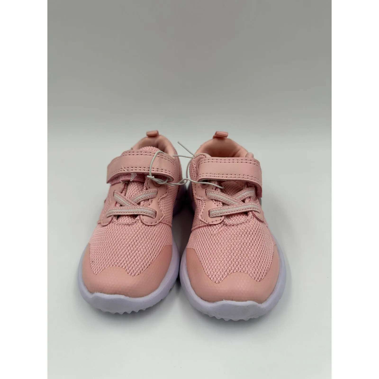 Small Kid Size 7, Pink Sneaker with Straps and White Sole