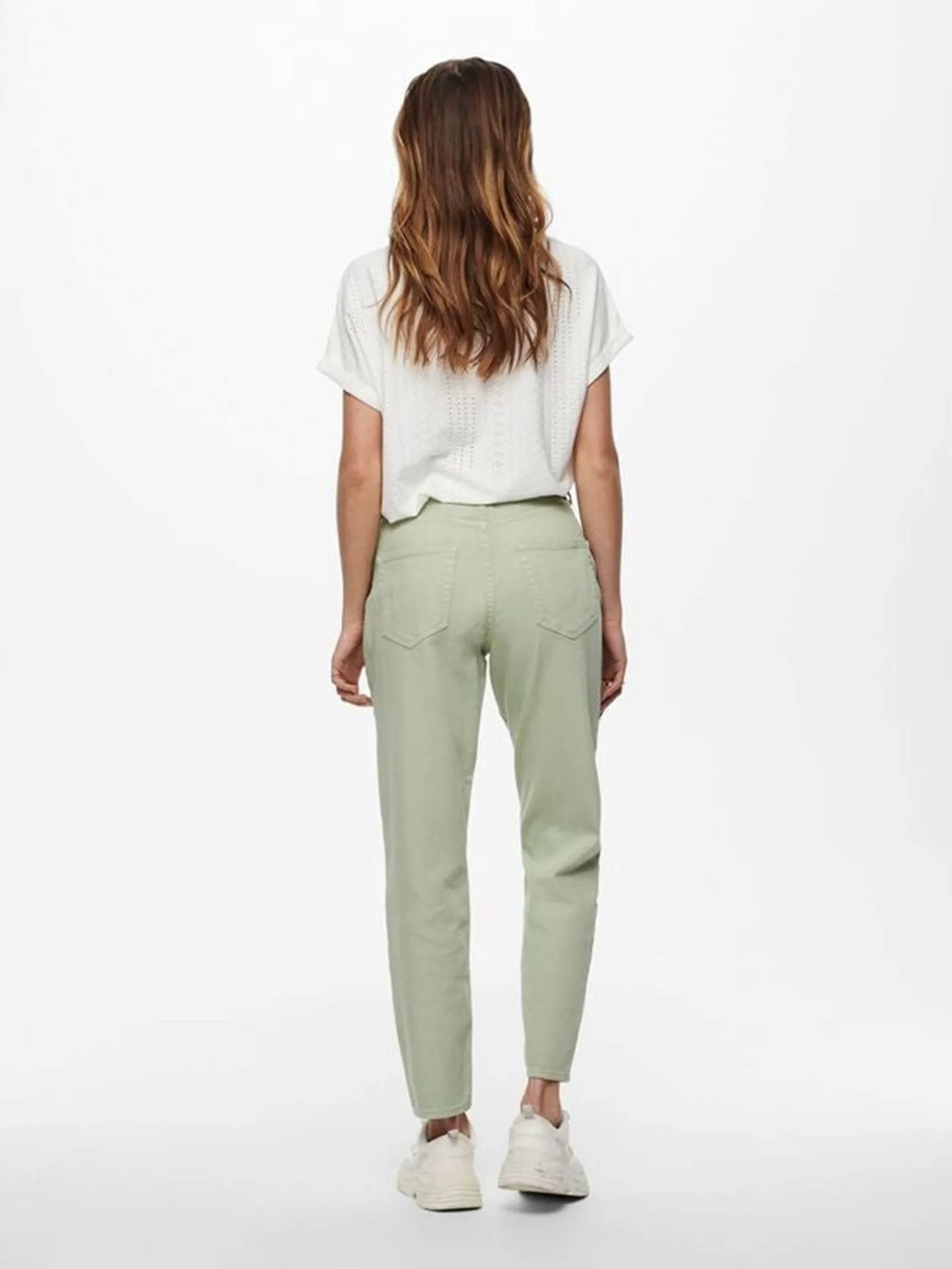 Solid Colour Mum Jeans - Desert Saga