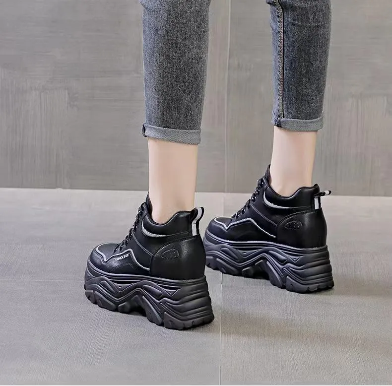 Sports Leather Casual Chunky Shoes