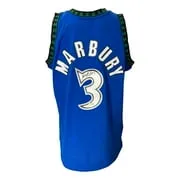 Stephon Marbury Signed Timberwolves 1996/97 M&N HWC Swingman XL Jersey BAS ITP