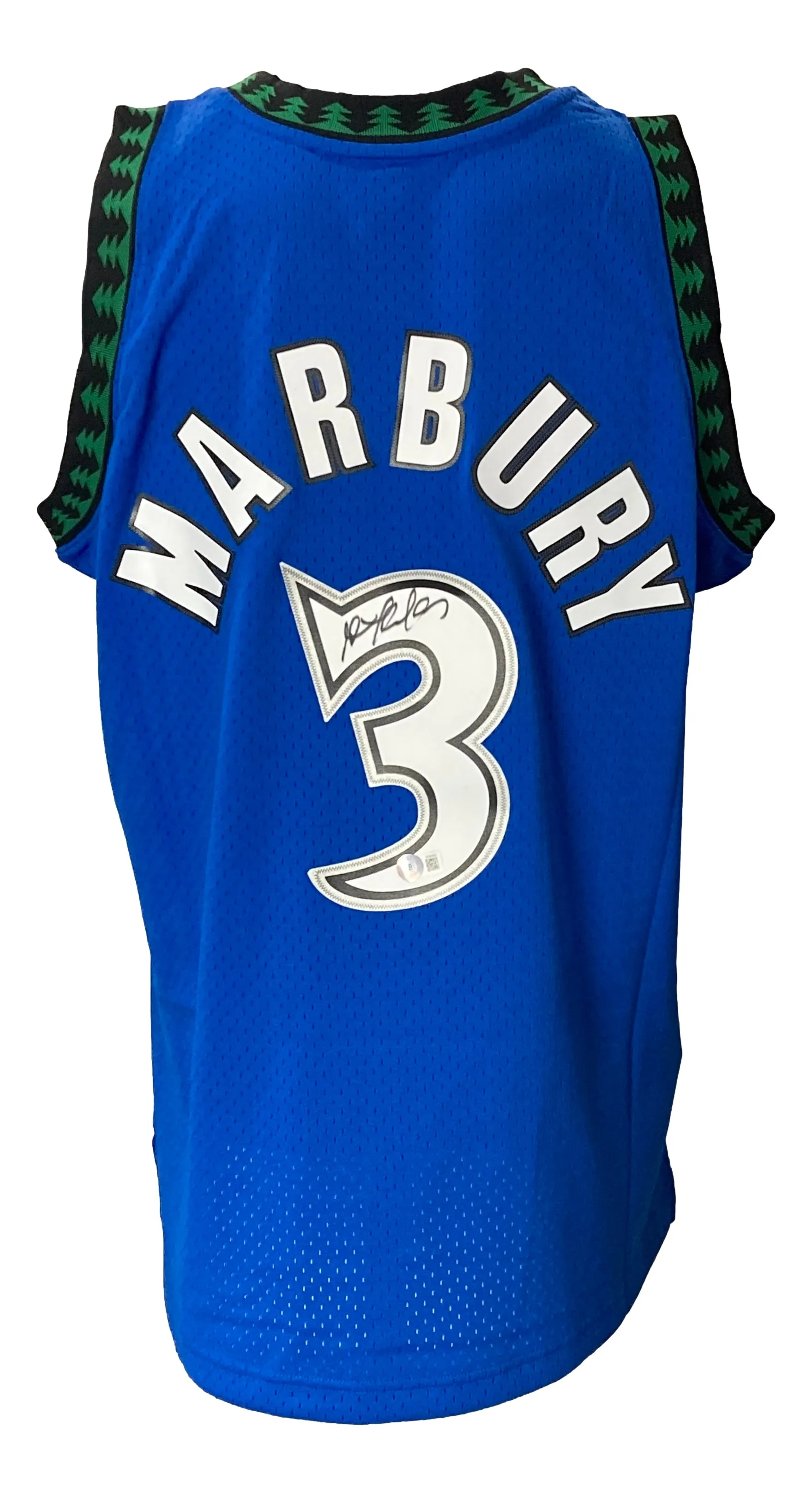 Stephon Marbury Signed Timberwolves 1996/97 M&N HWC Swingman XL Jersey BAS ITP