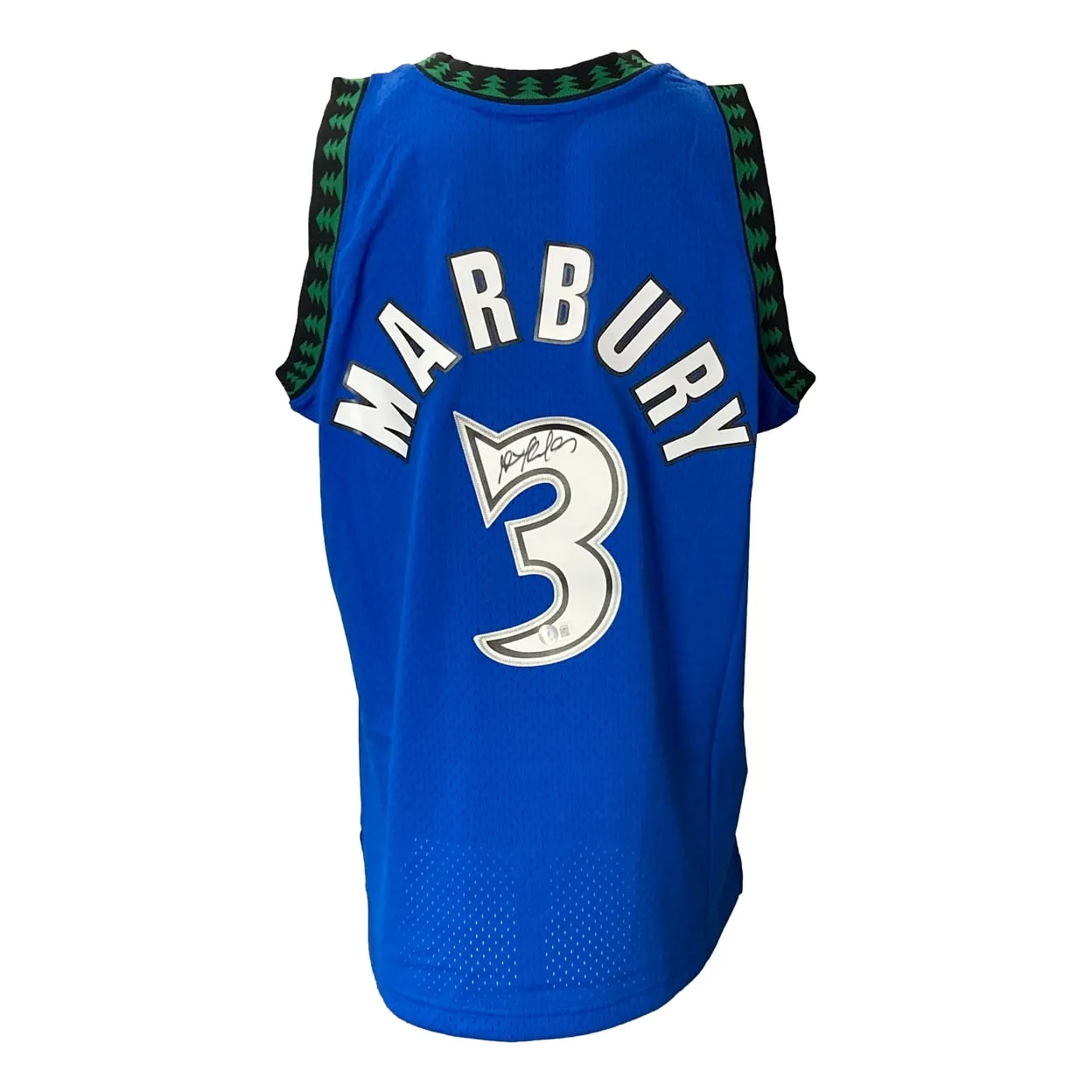 Stephon Marbury Signed Timberwolves 1996/97 M&N HWC Swingman XL Jersey BAS ITP