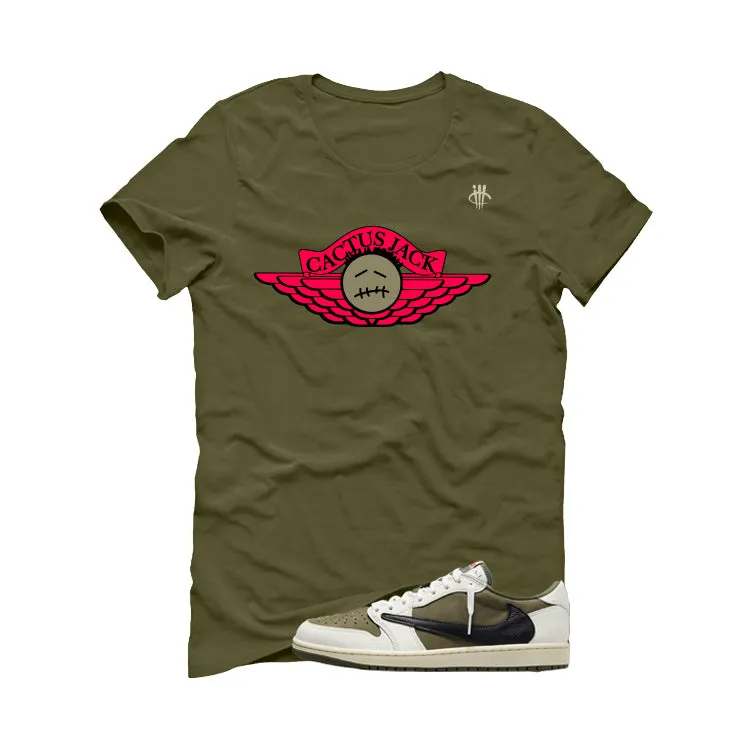 Travis Scott x Air Jordan 1 Low OG | illcurrency Military Green T-Shirt (Cactus Jack)