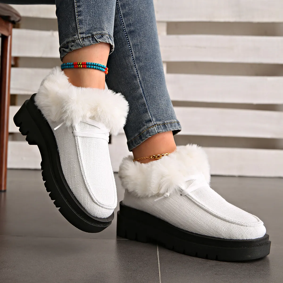 Trendy Cozy Soft Warm Durable Chunky Comfortable Stylish Plush Fashionable Shoes