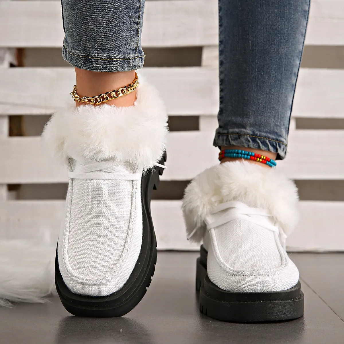 Trendy Cozy Soft Warm Durable Chunky Comfortable Stylish Plush Fashionable Shoes