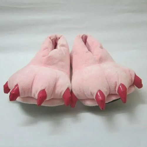 Unisex Animal Pink Stith Cat cosplay Kigurumi fleece slippers shoes