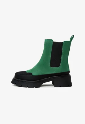 Urban Platform Ankle Boots - Green