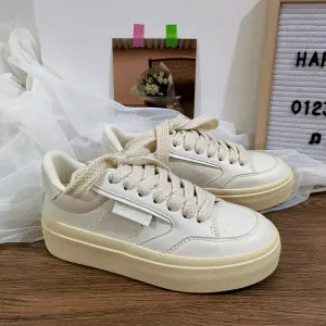 Versatile Milk Tea Color Round Toe Canvas Shoes