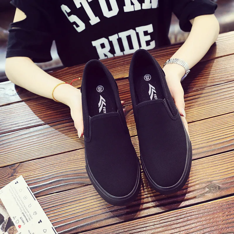 Women's Foot Covering One Pedal Versatile Canvas Shoes