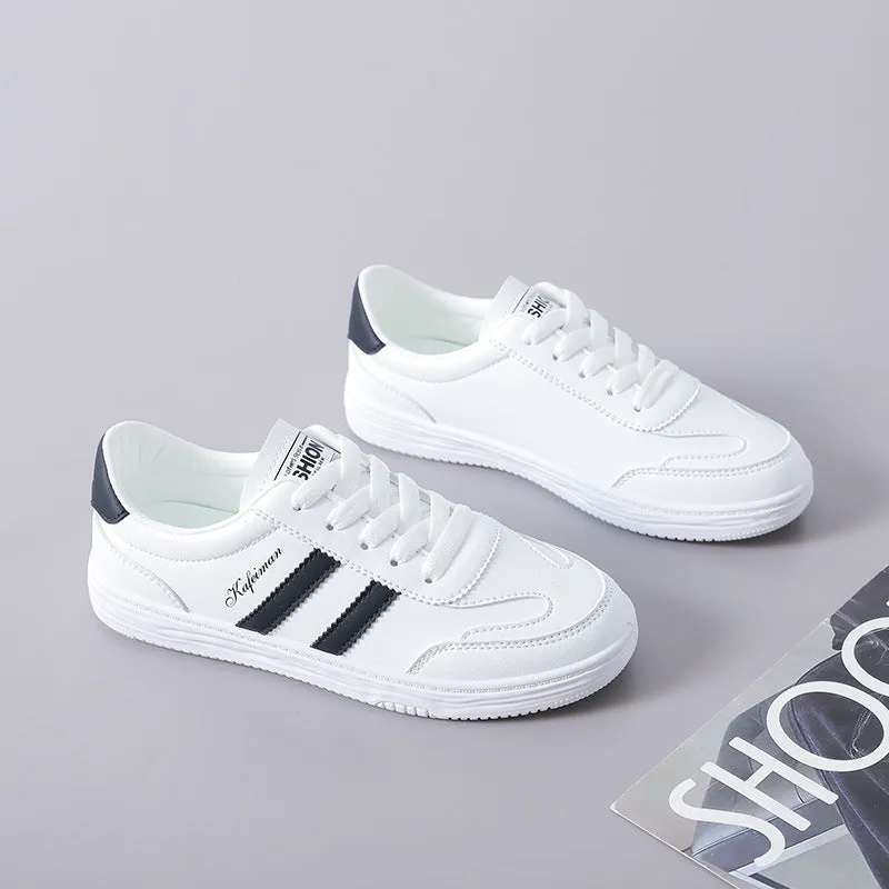 Women's Spring Versatile White Flat Men's Shoes