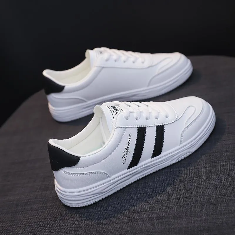 Women's Spring Versatile White Flat Men's Shoes